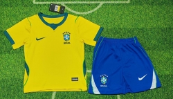 2026 Brazil Home Kids Soccer jersey